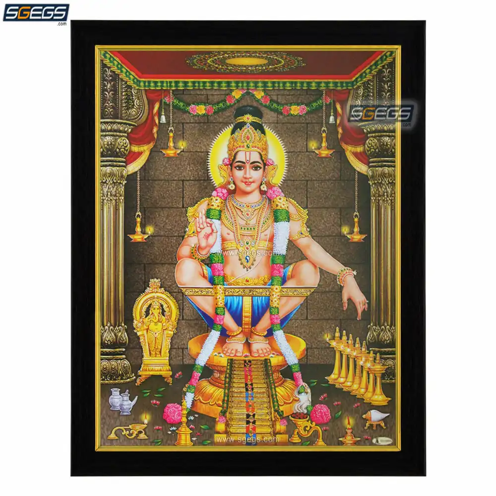 God Ayyappan Photo Frame, HD Picture Frame, Religious Framed ...