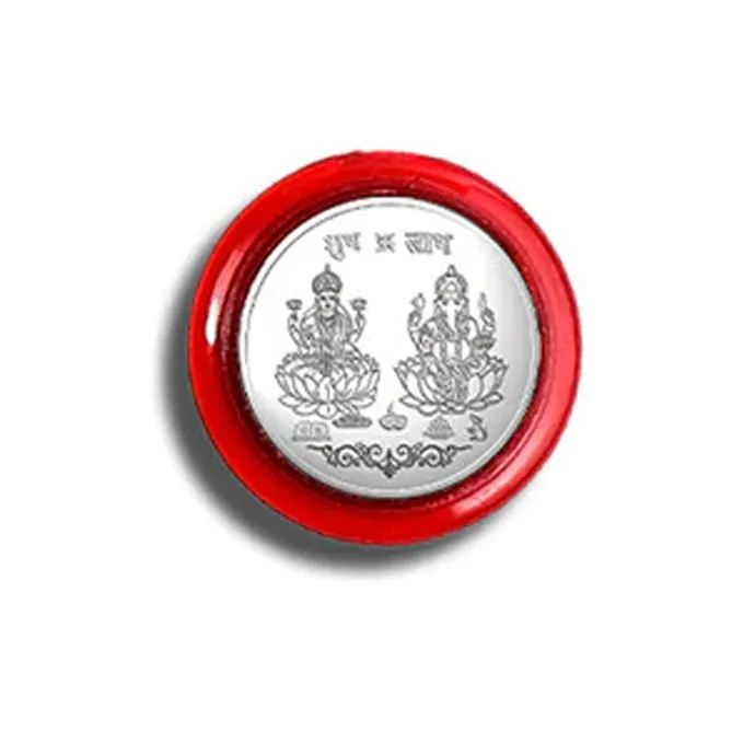 0866A Maa Laxmi and Ganesh Ji, Silver color Coin for Gift & Pooja | Si –  Bhavnagar Deodap
